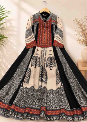 Ethnic Elegance Georgette Umbrella Kurti- HIFI414