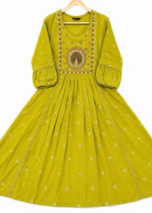 Mayuri Rayon Embroidered Short Umbrella Kurti-HIFI328