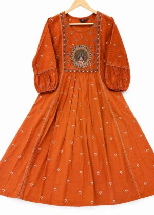 Mayuri Rayon Embroidered Short Umbrella Kurti-HIFI329