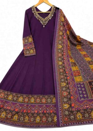 Rangeela Silk Mirror Work Top with Shawl - HIFI412