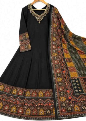 Rangeela Silk Mirror Work Top with Shawl - HIFI411