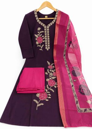 Blooming Graceful Roman Silk 3 Piece Set-HIFI542