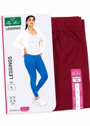 FULL LENGTH 4 WAY LYCRA LEGGING-RED MAROON-15