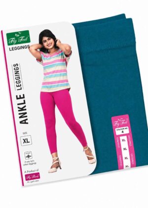 ANKLE LENGTH 4 WAY LYCRA LEGGING-RAMA GREEN-04