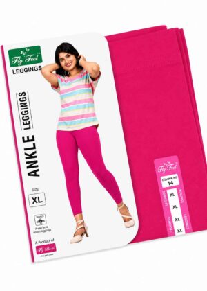 ANKLE LENGTH 4 WAY LYCRA LEGGING-RANI PINK-14