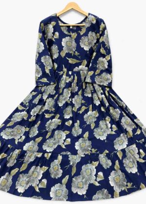 Delta Floral Short Umbrella Kurti-HIFI441