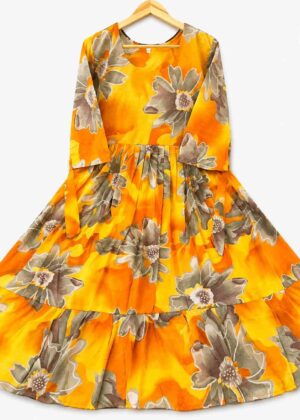 Delta Floral Short Umbrella Kurti-HIFI435