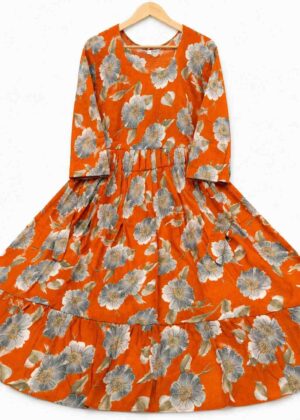 Delta Floral Short Umbrella Kurti-HIFI436
