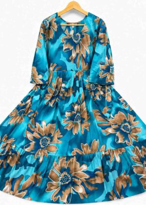 Delta Floral Short Umbrella Kurti-HIFI439