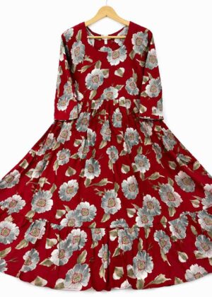 Delta Floral Short Umbrella Kurti-HIFI438
