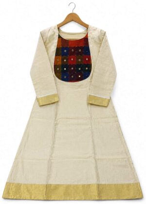 Elegant Tissue Side-Open Kurti-HIFI450