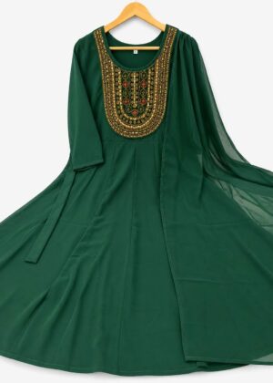 Georgette Elegant Umbrella Kurti with Shawl-HIFI446